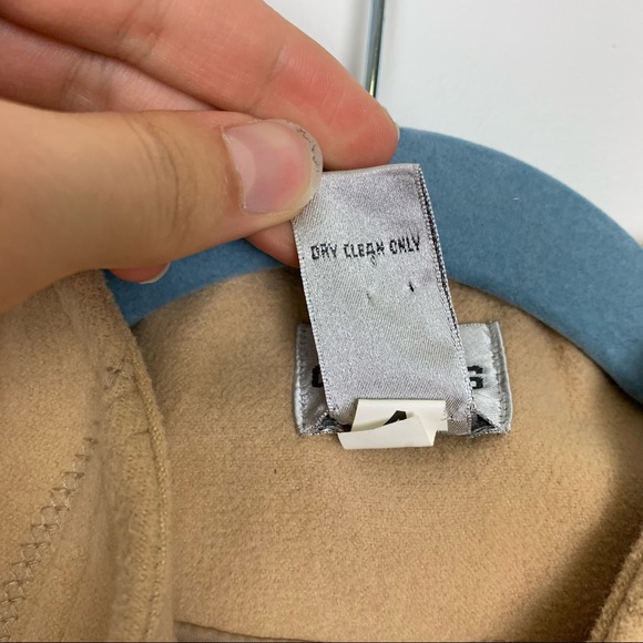 Chico's Camel Fleece Structured Open Front Hook Closure Blazer - Picture 9 of 14